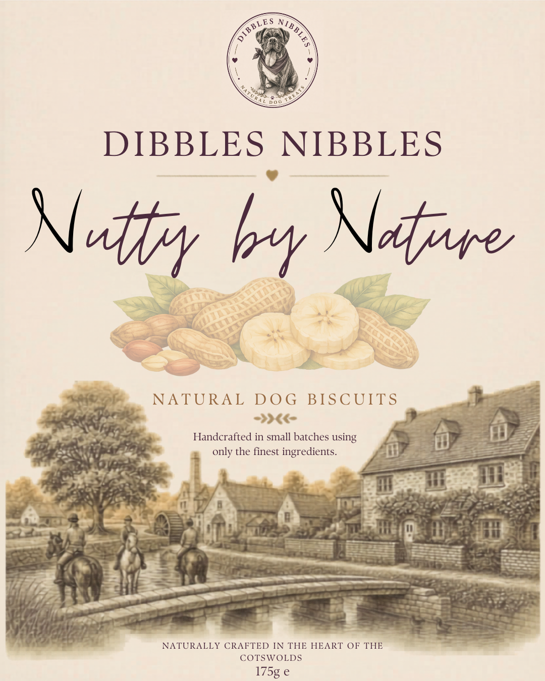 Nutty by Nature Dog Biscuits ( Peanut Butter & Banana)