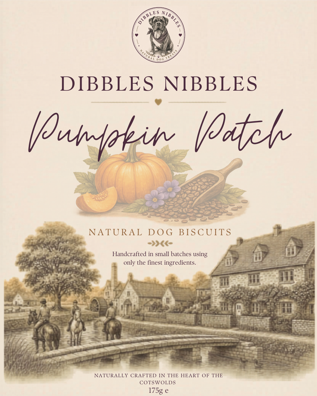 Pumpkin Patch Dog Biscuits (Pumpkin & Flaxseed)